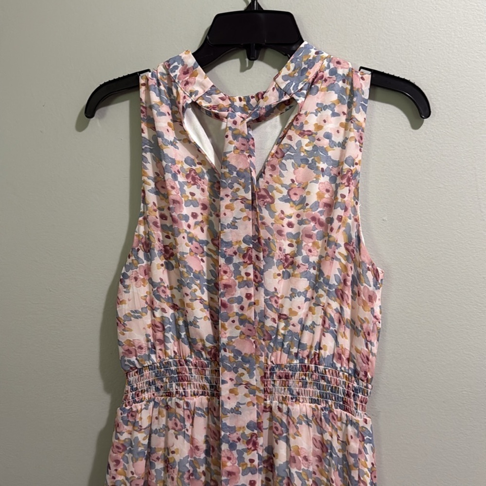 FSL Apparel floral print ruffled halter top maxi dress - Picture 8 of 8
